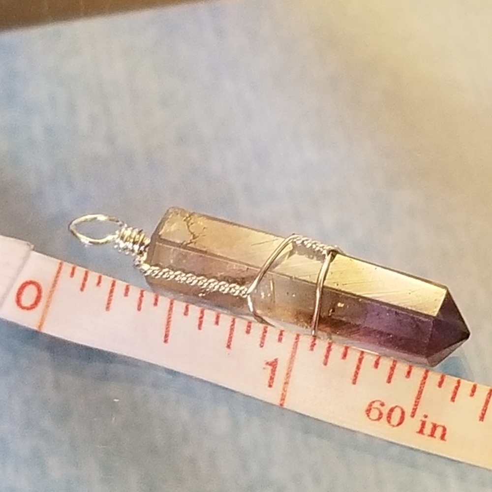 *HP* Handmade Amethyst Sterling Wire Pendant - Picture 3 of 8